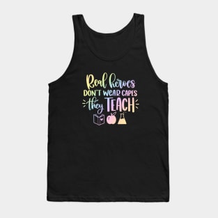 Teachers are heroes - funny teacher joke/pun Tank Top